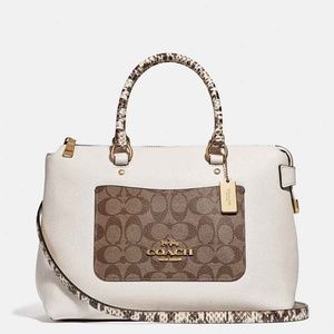 Coach Emma Satchel in Signature Canvas Colorblock